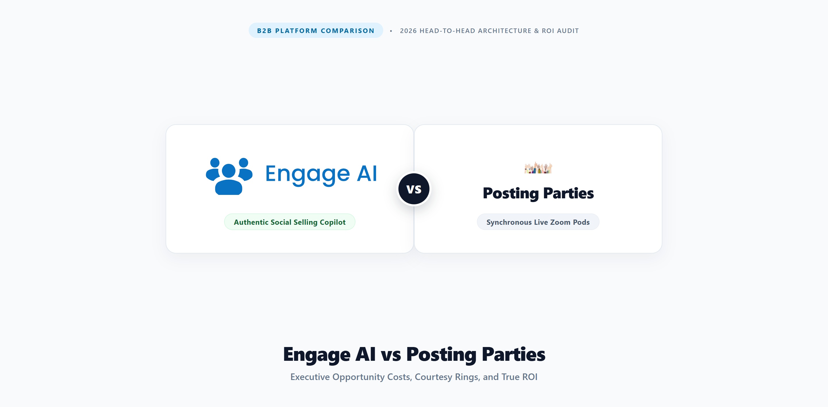 Engage AI vs Posting Parties: Zoom Pods vs Real Reach