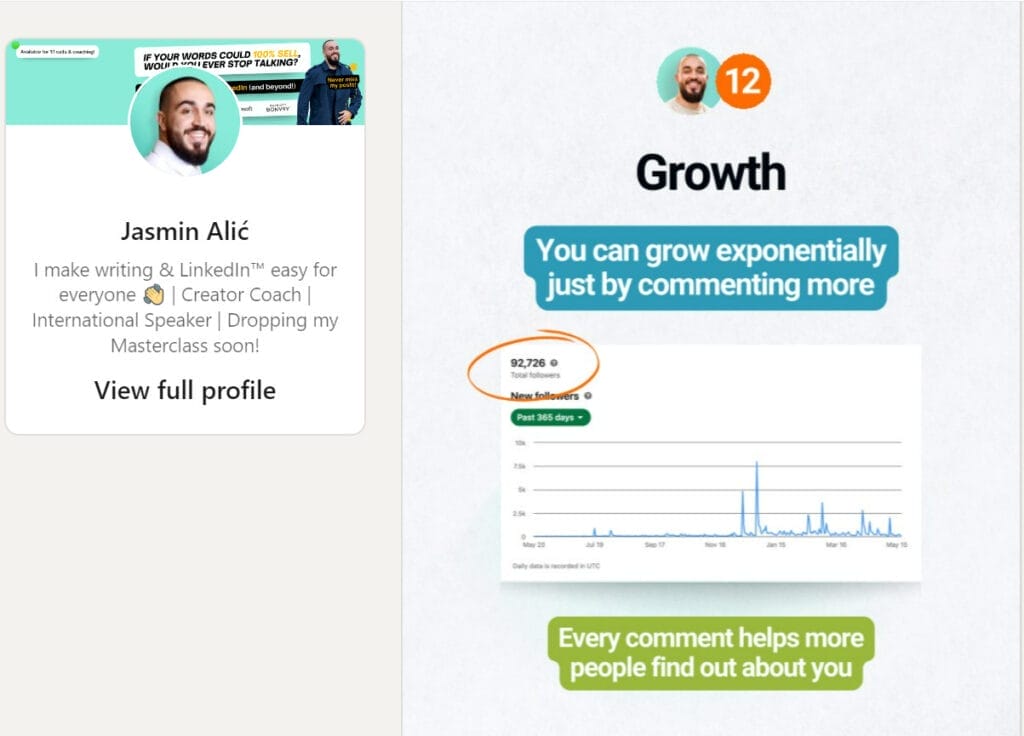 Jasmin Alic on LinkedIn Engagement Strategy