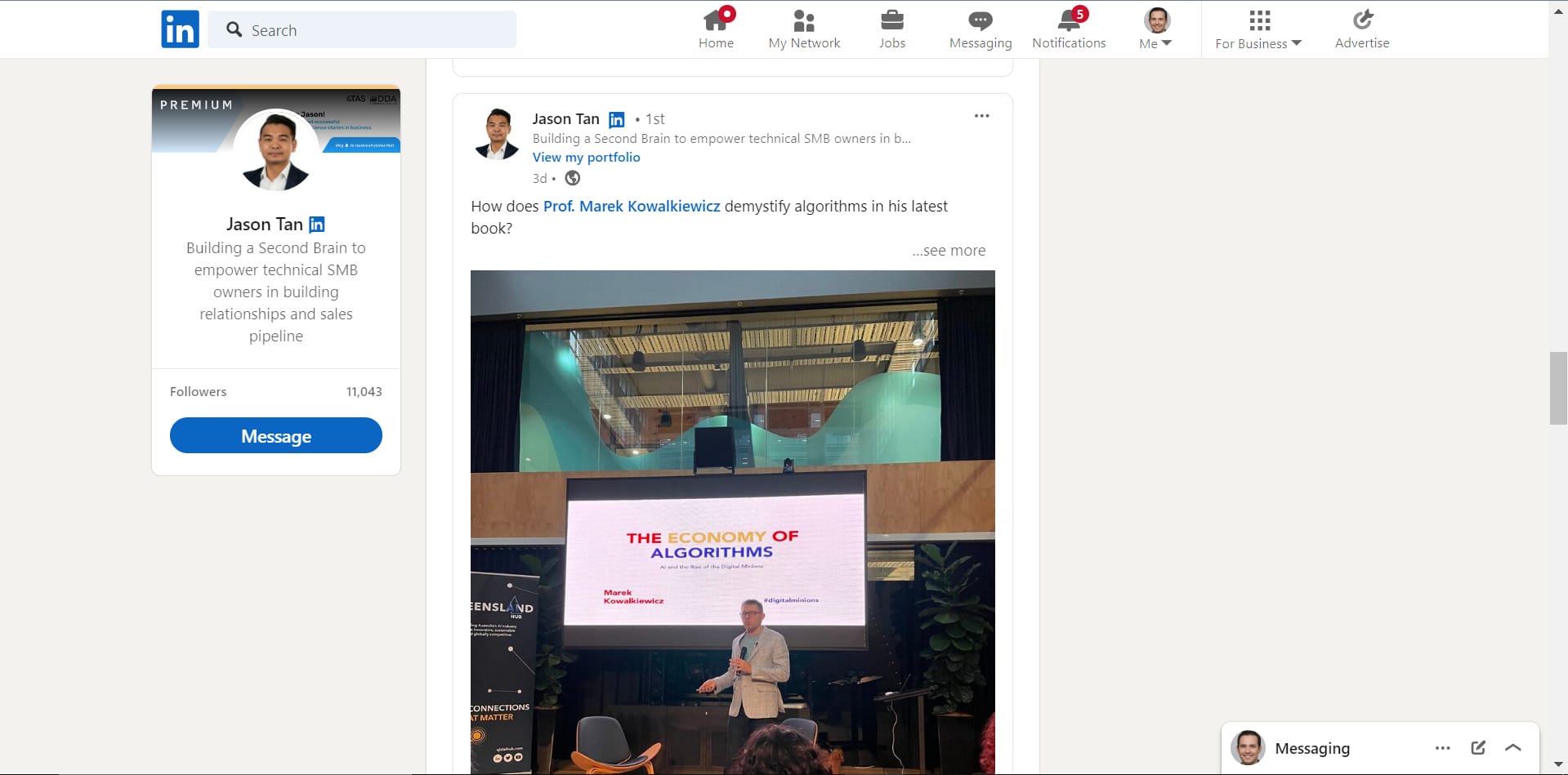 linkedin post with image